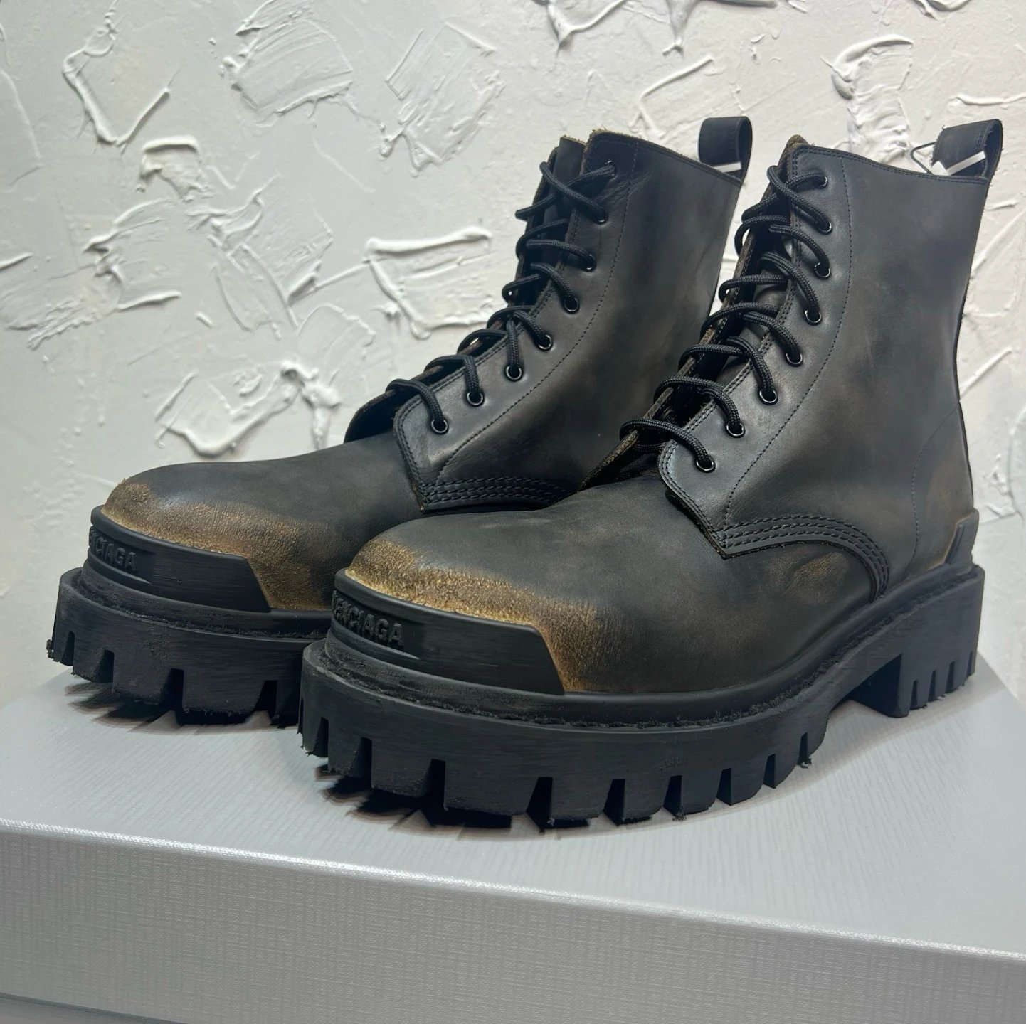 Distressed Leather Boots