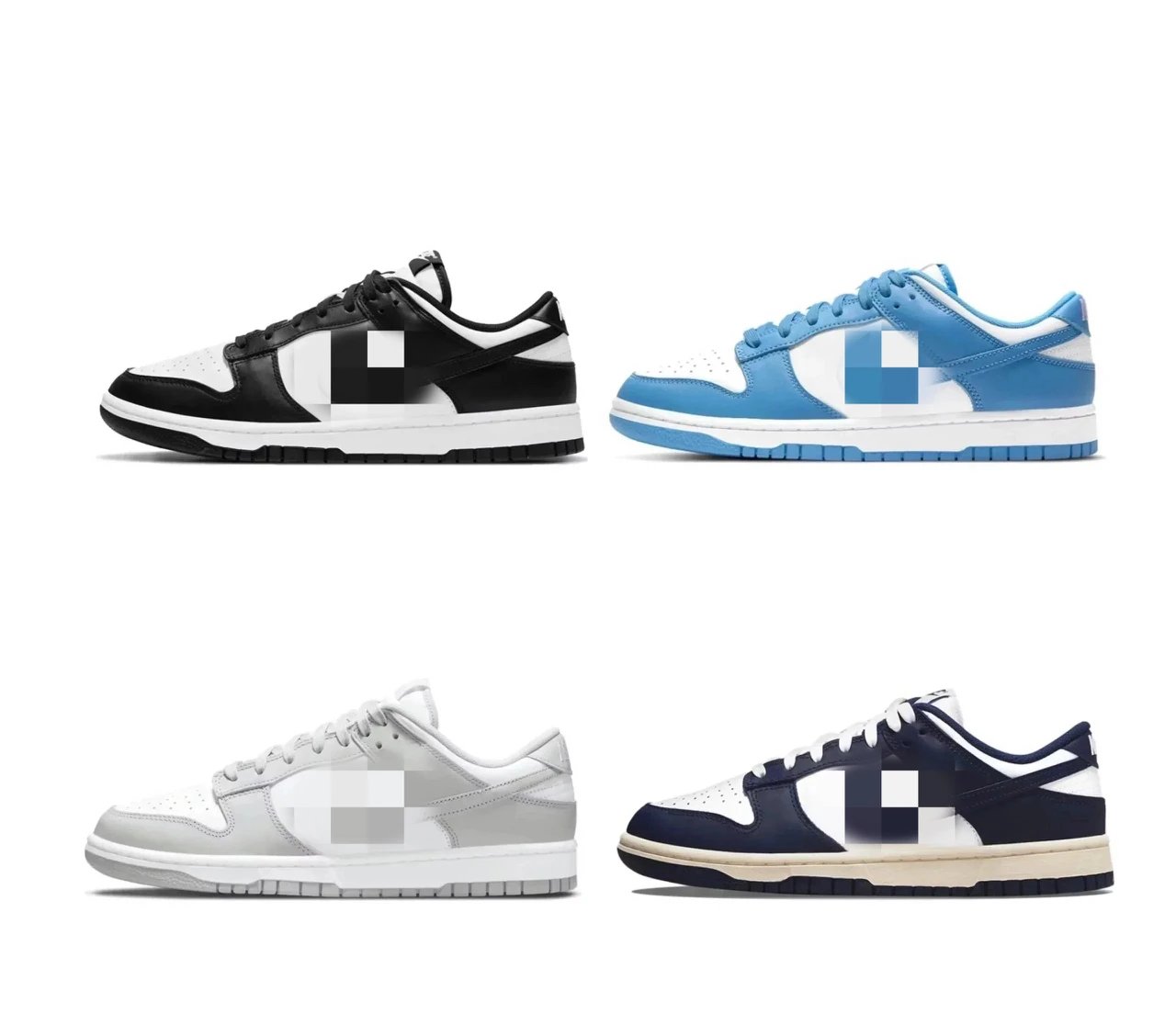 WW1黑白熊猫北卡蓝低帮海军蓝男女休闲鞋