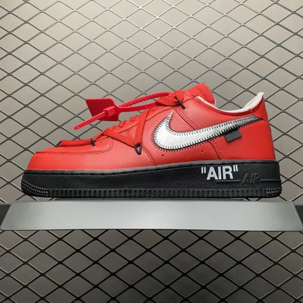 Nike x Off-White Air Force 1 Low University Red Sneakers - 1