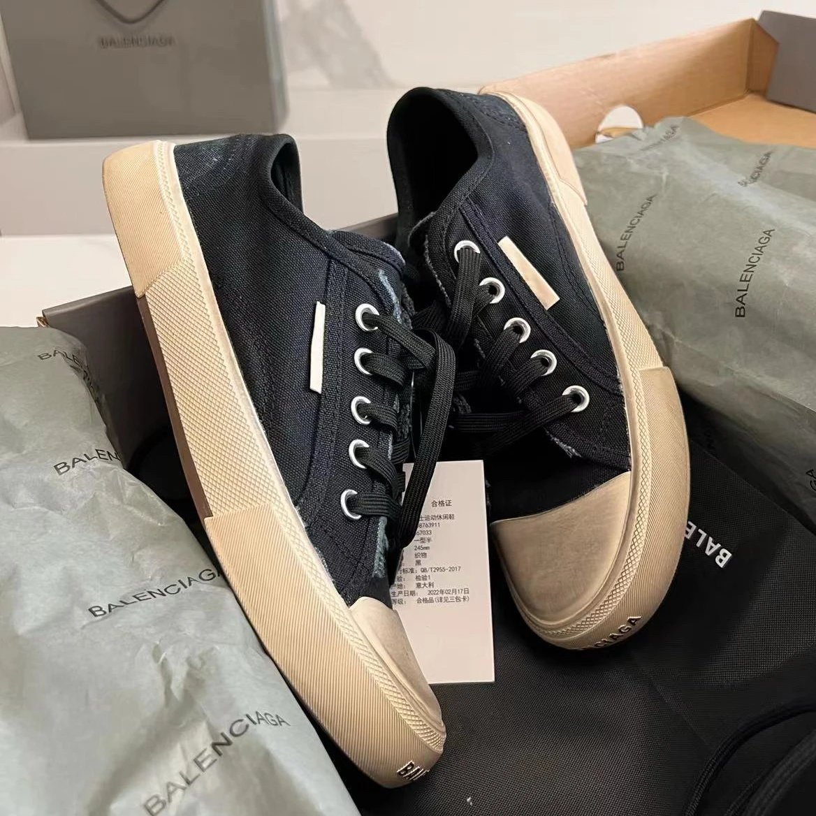 Black Canvas Low-Top