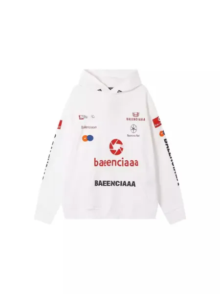Balenciaga BB Logo Acid Wash Hoodie - 13