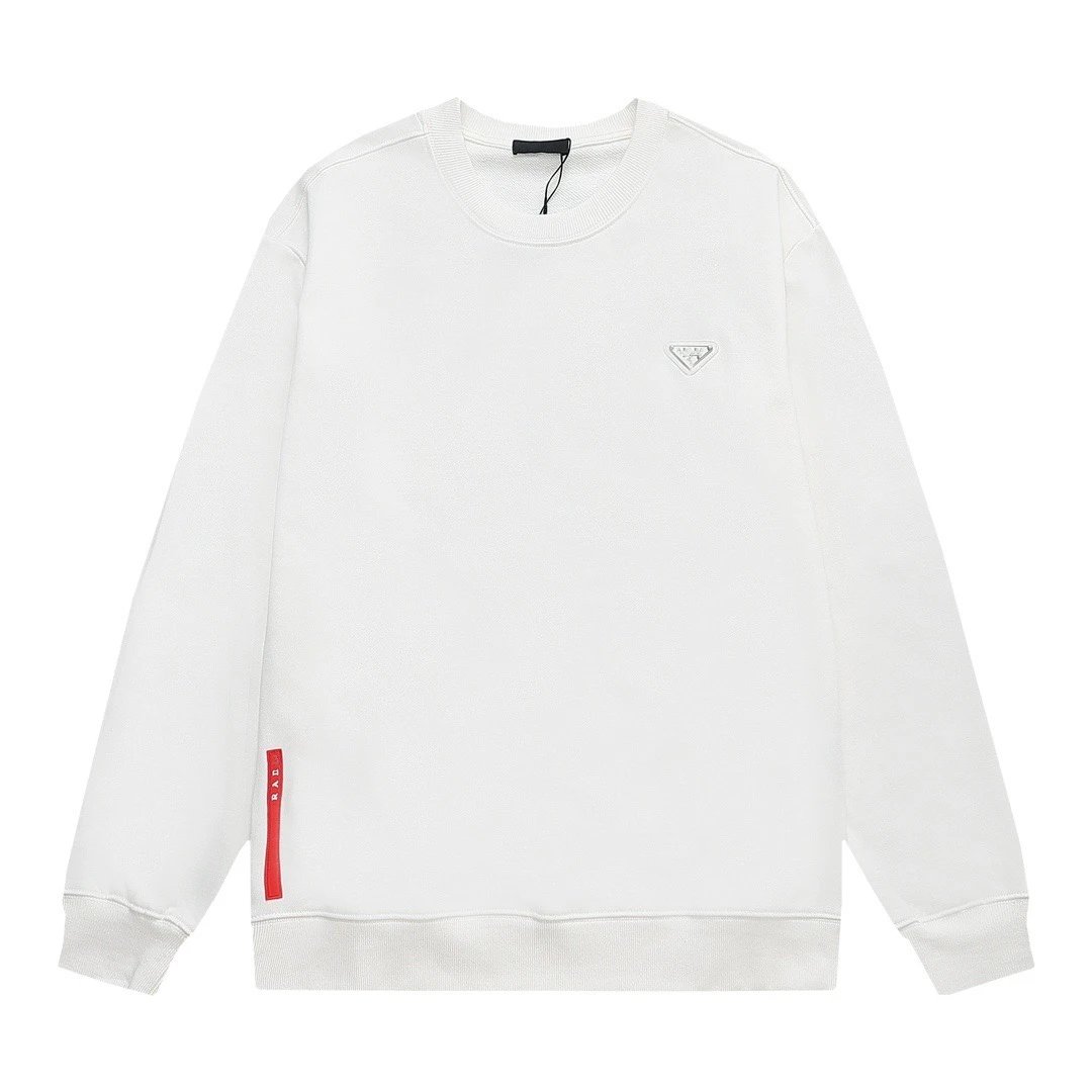 Prada Logo Embroidered Cream Sweater - 16