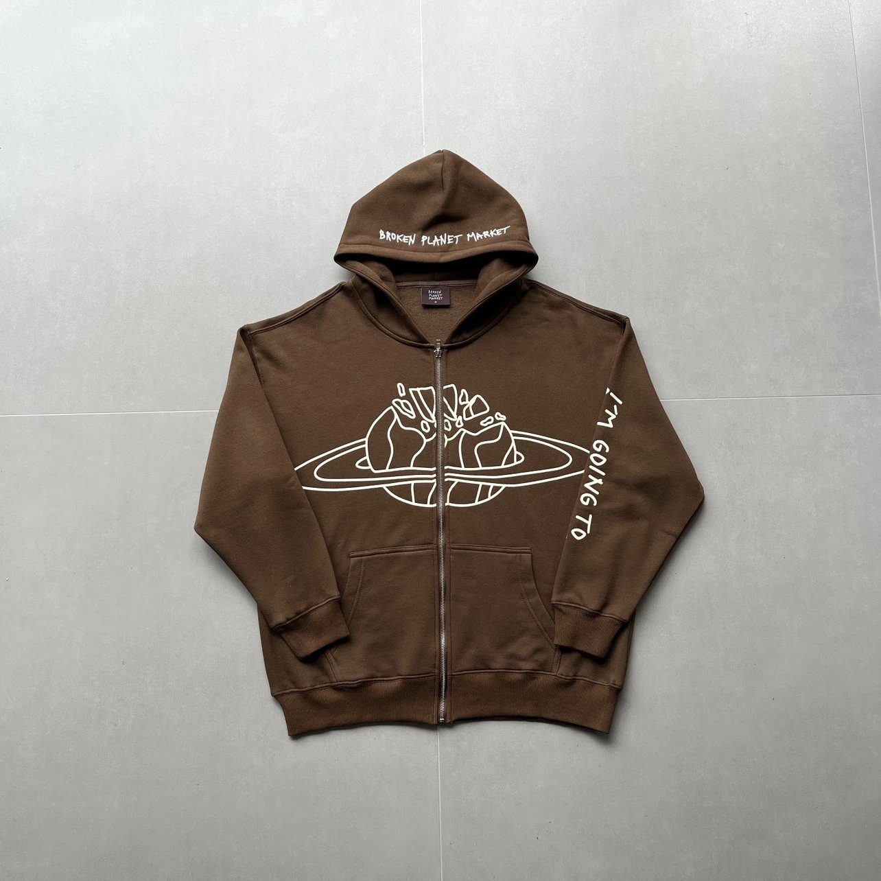 BP006 Star Zipper cardigan - Brown