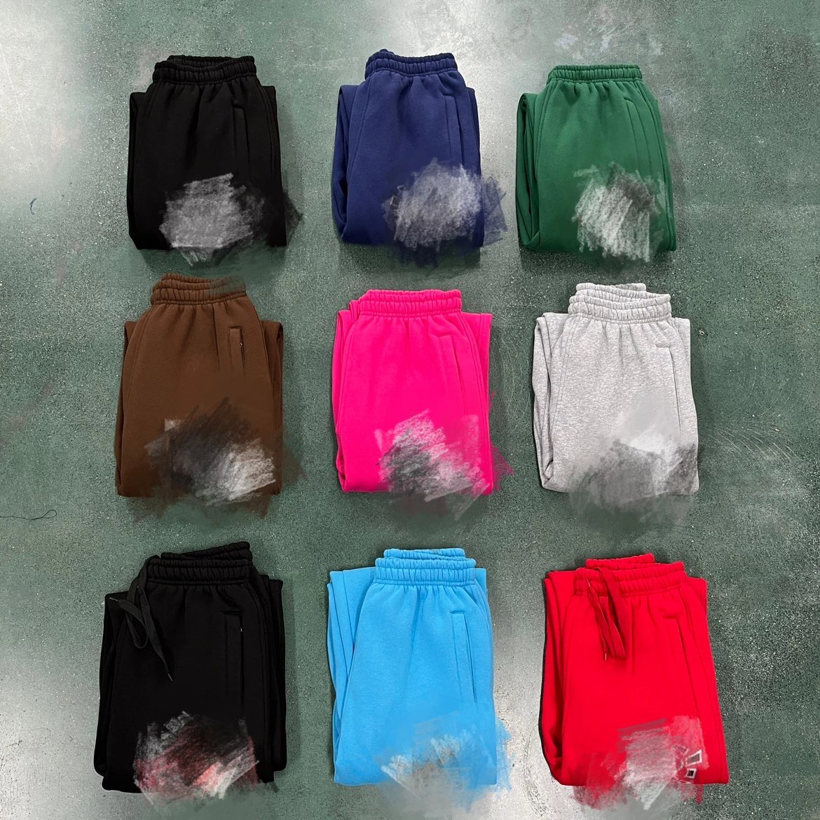 AW sunflower multi-color printed sweatpants