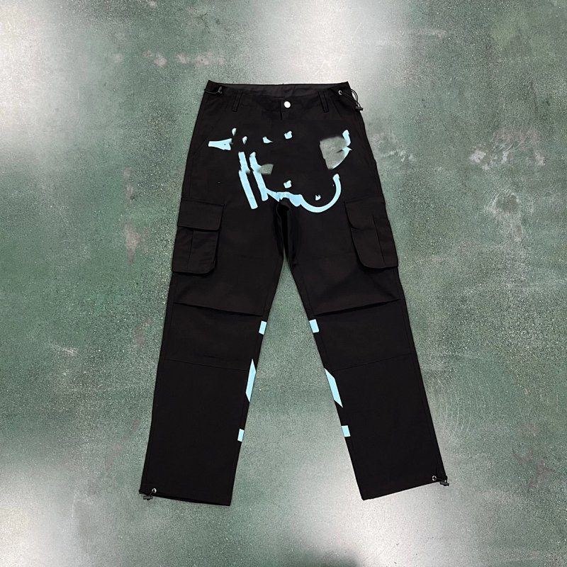 45¥ Black Graff Cargos (Baby Blue Logo)