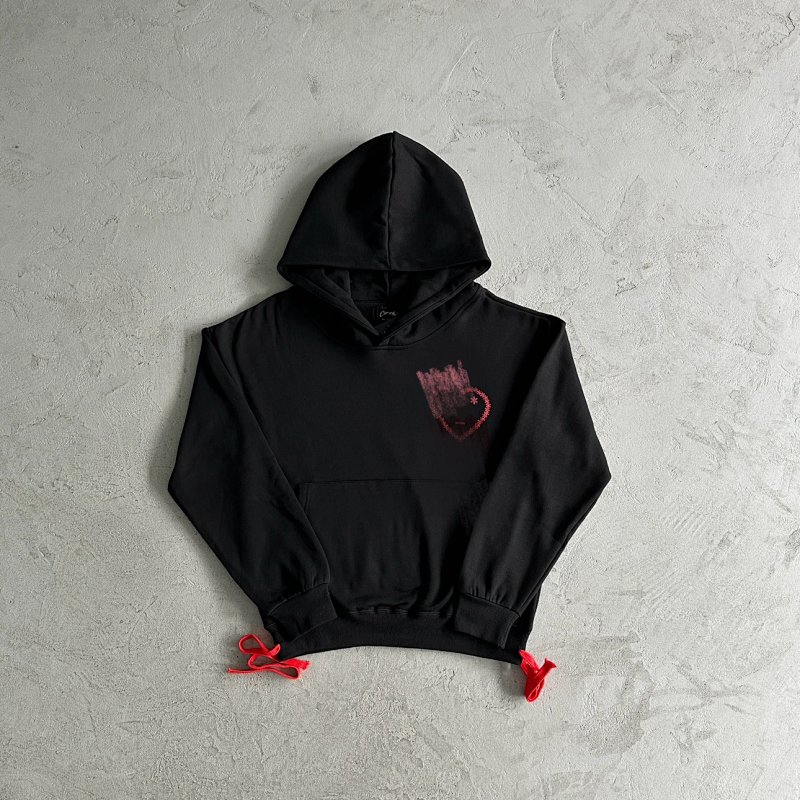 350¥ signature hoodie set-black