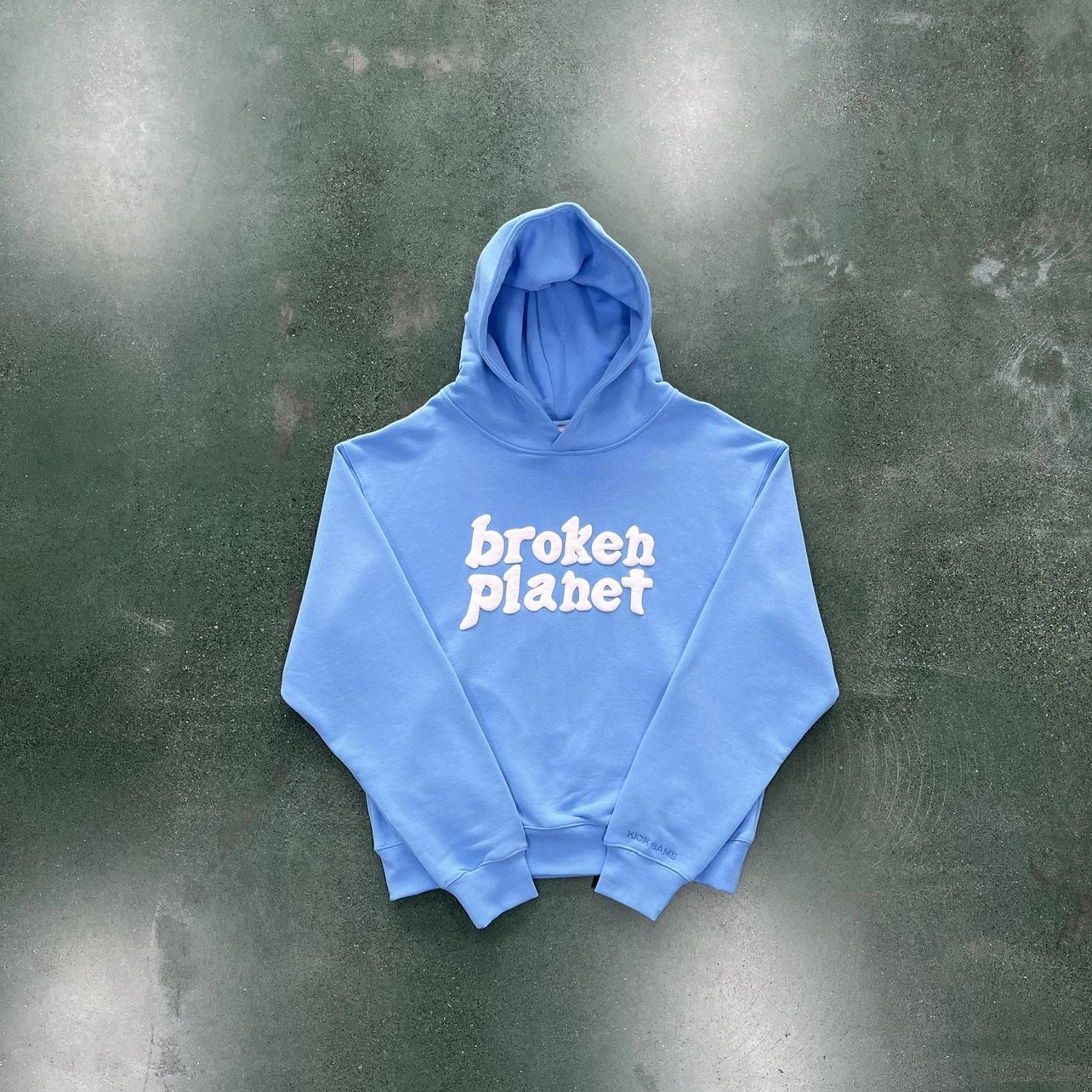 Star-BP013 Basic Letter Hoodie - Baby Blue