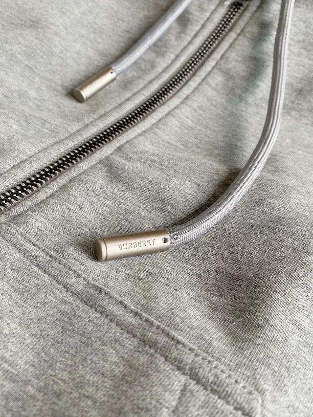 Burberry Hoodies & Sweatshirts Zip-Up Hoodie with Check Panels product detail image 22