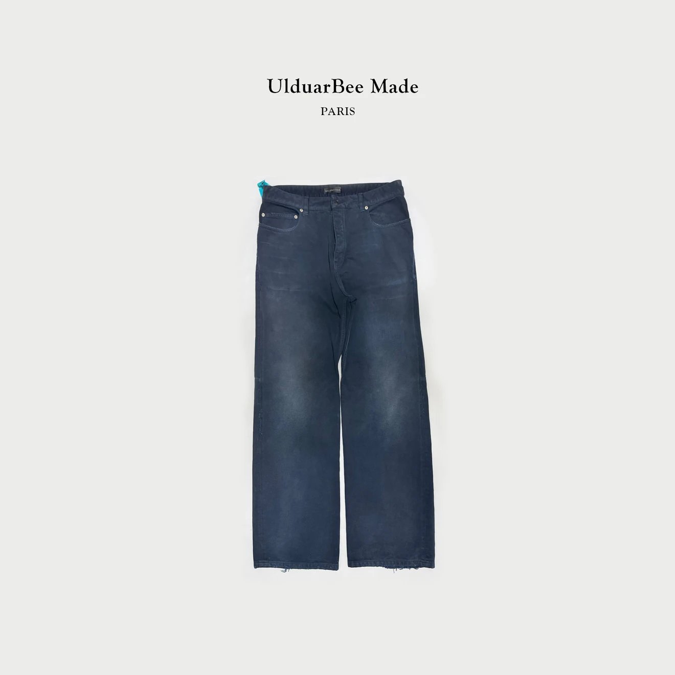 [New Arrival] Bee MADE Blue Wide-Leg Jeans Casual Pants / Washed Loose Fit