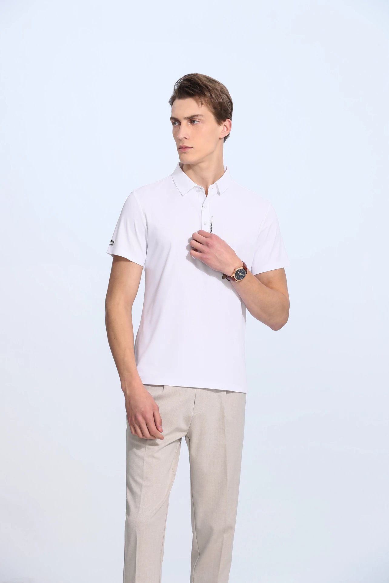 5a级抗菌,无痕压胶:皮尔卡丹 男士 无痕凉感五色短袖polo衫