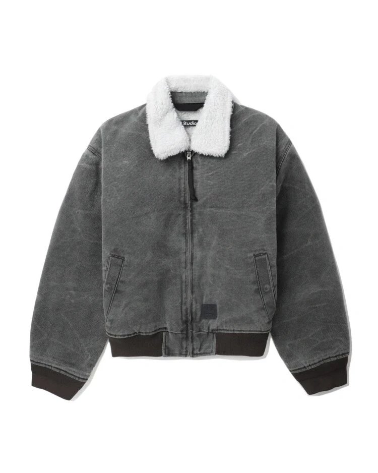 Acne Studios  Smiley bottom lehlaw lamb wool jacket coat
