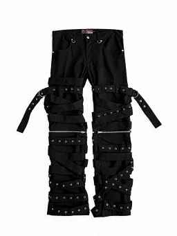 thumbnail for H.naoto 2-way bandage flare pants