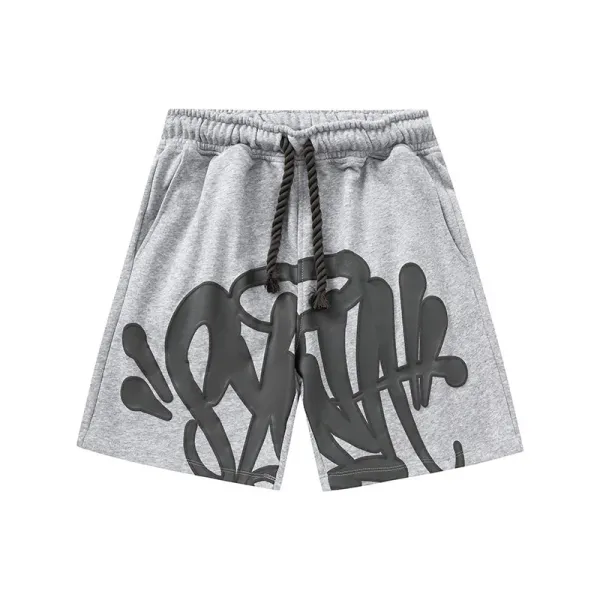 Off-White Graffiti Print Sweatshorts Gray - 1