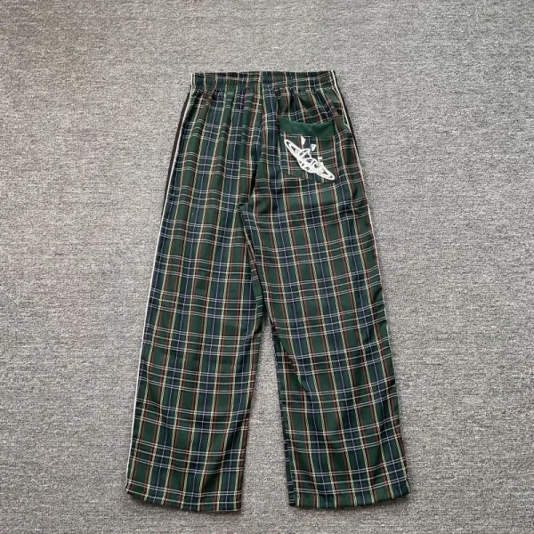 Vivienne Westwood Orb Plaid Track Pants Green - 6