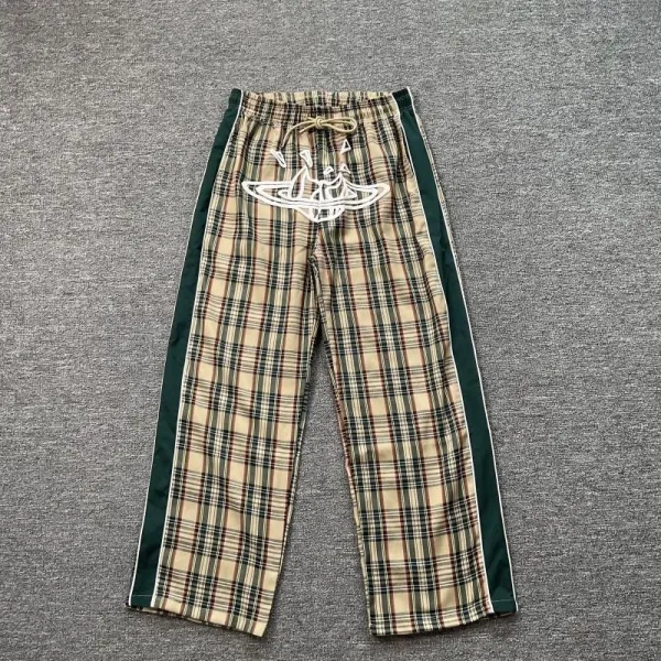 Vivienne Westwood Orb Plaid Track Pants Green - 7