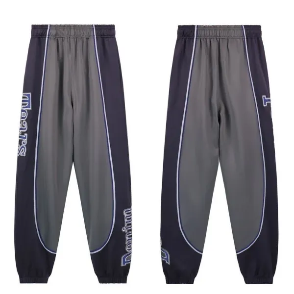 Hoodie & Co. Track Pants Gray Navy Sporty Sweatpants - 1