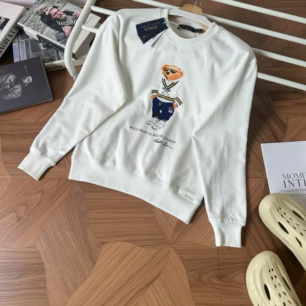 Polo Ralph Lauren Polo Bear Graphic Crewneck Sweatshirt White - 1