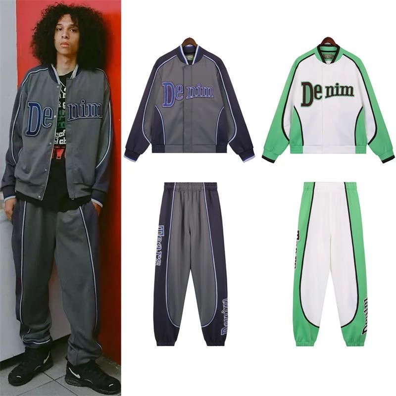 Denim Tears Track Jacket White and Mint Green Outerwear - 3