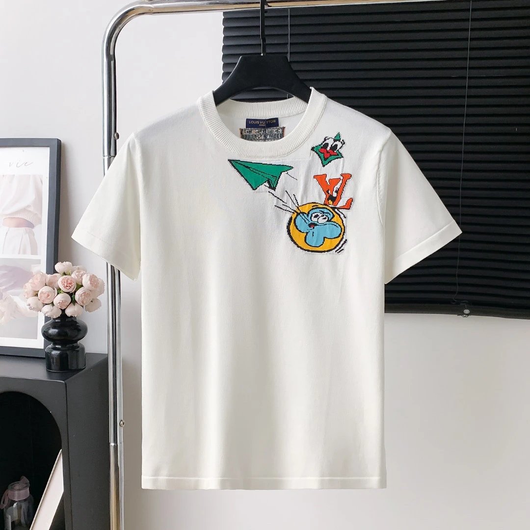 Louis Vuitton Cartoon Print Knit T-Shirt