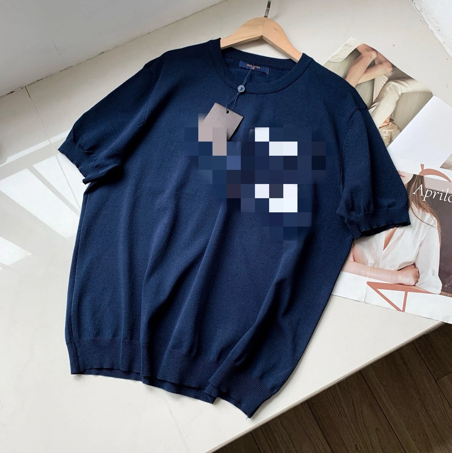 navy blue short sleeve