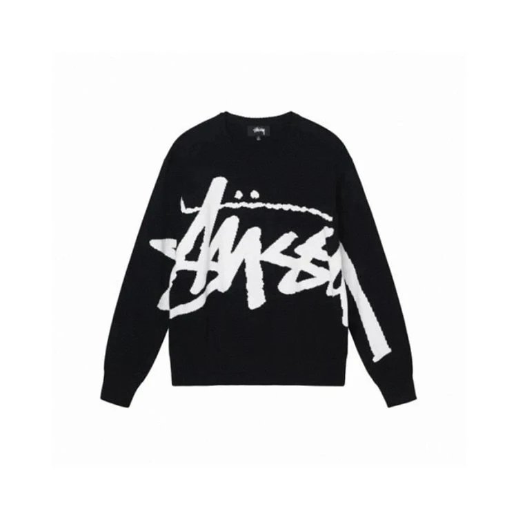 Stussy Stock Knit Crewneck Sweater Black