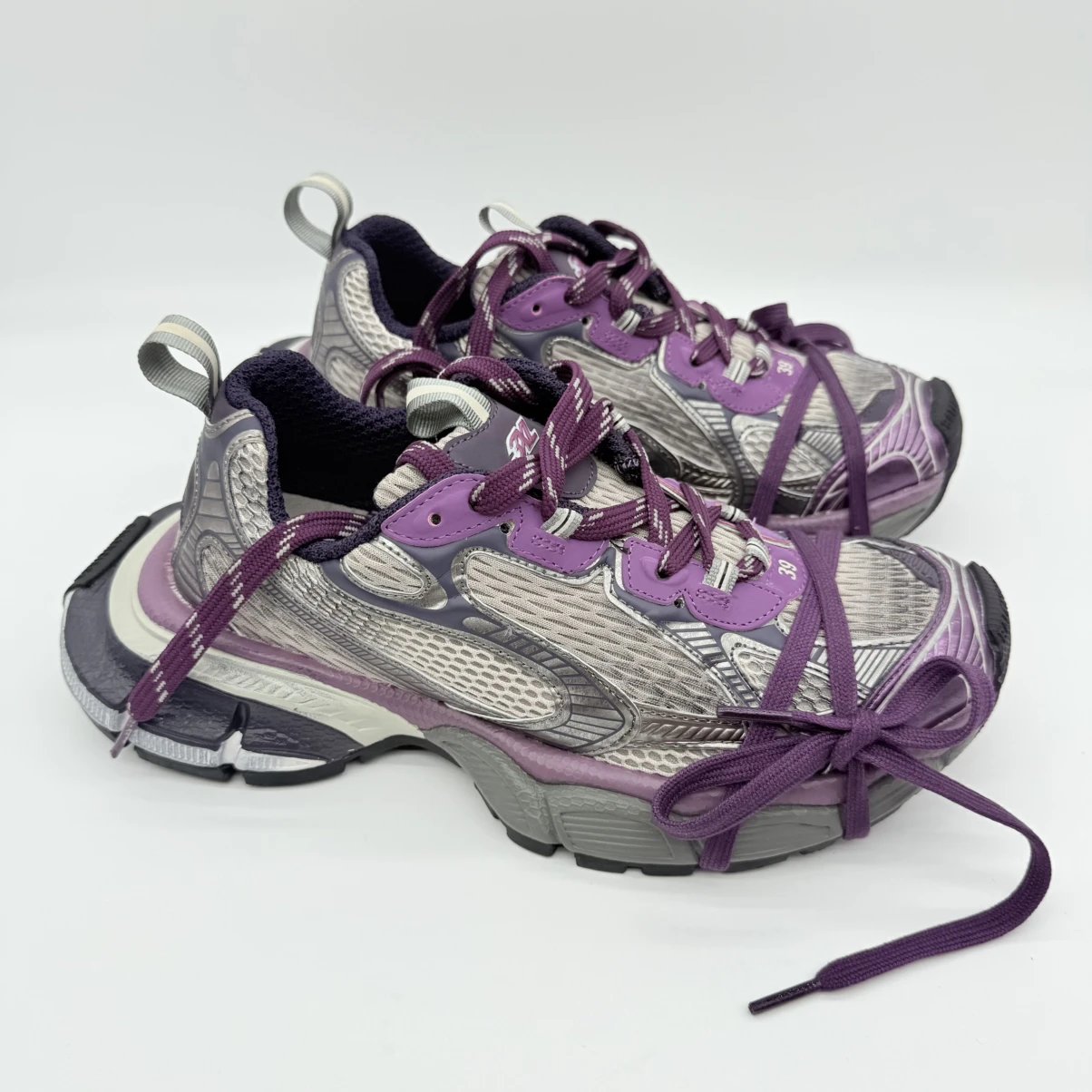 Paris 3XL Distressed Dad Shoes Purple