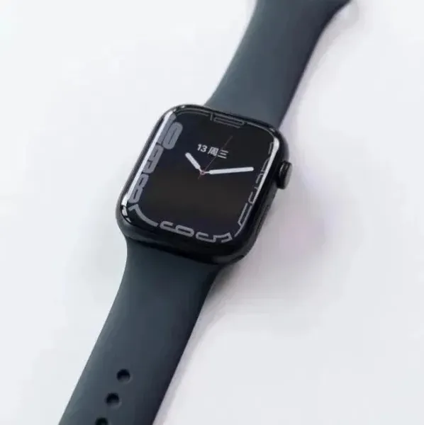 Apple Watch Series 7 Black Aluminum with Black Sport Band Smartwatch - 1