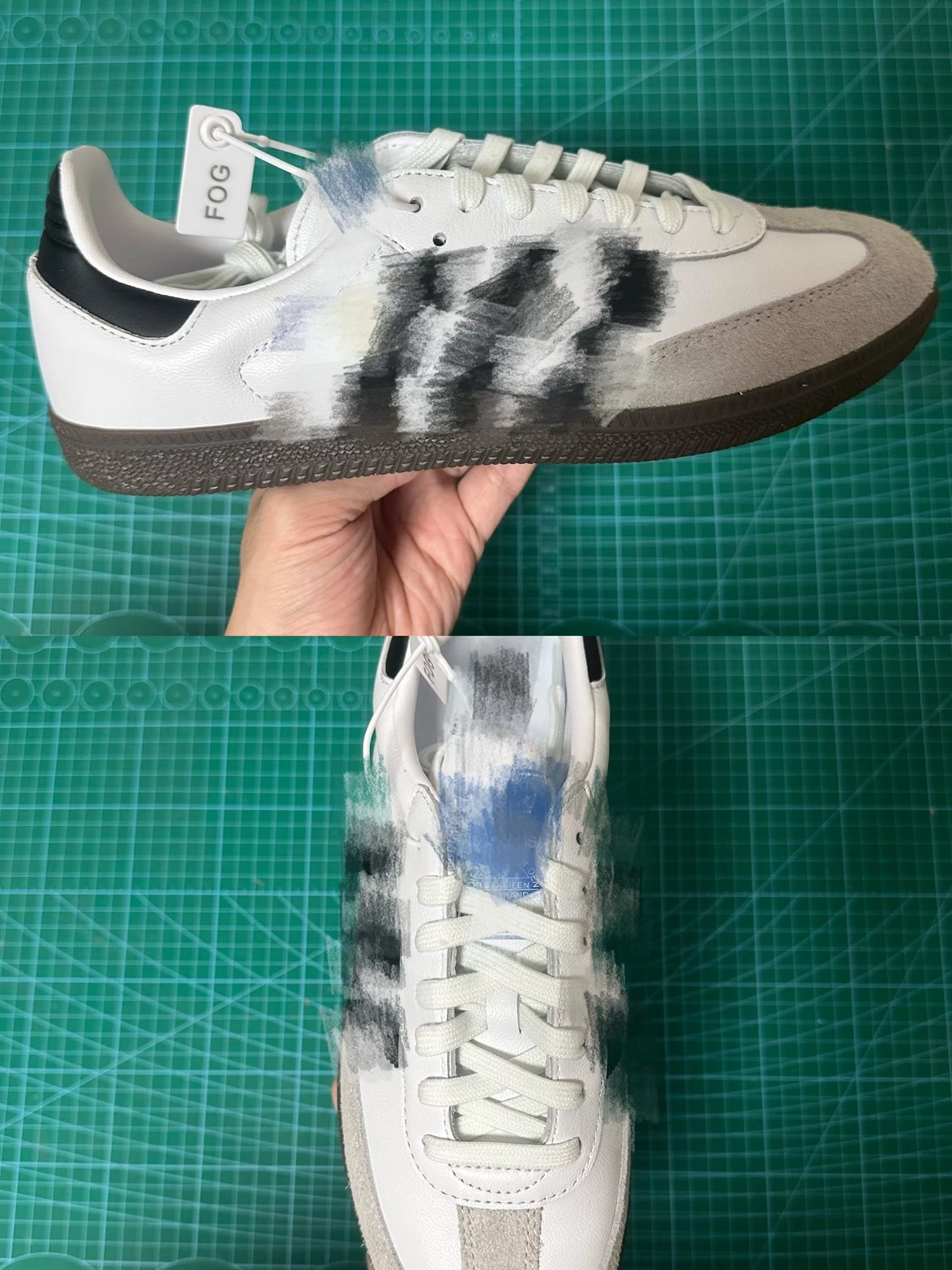 (VT Batch)AD Samba white and black