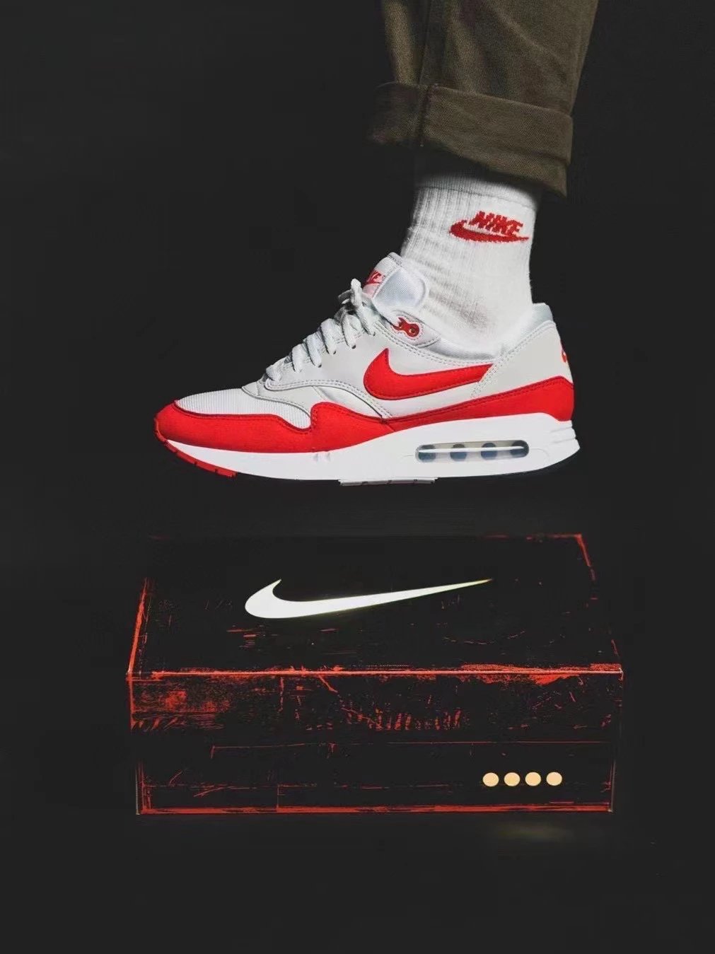 Air Max 1 ’86 OG gray red original box version item number: DQ3989 100