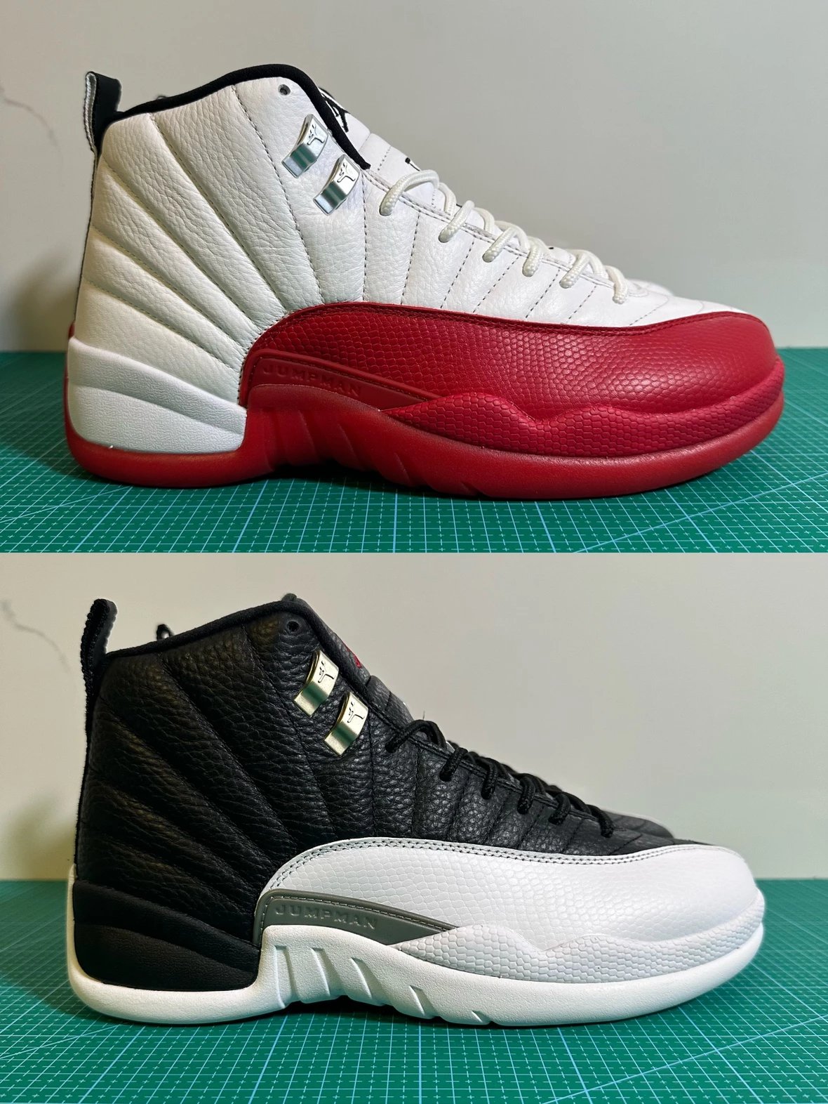 Guan made Aj12 Air jordan 12 white red/silver buckle Qiao 12 collection