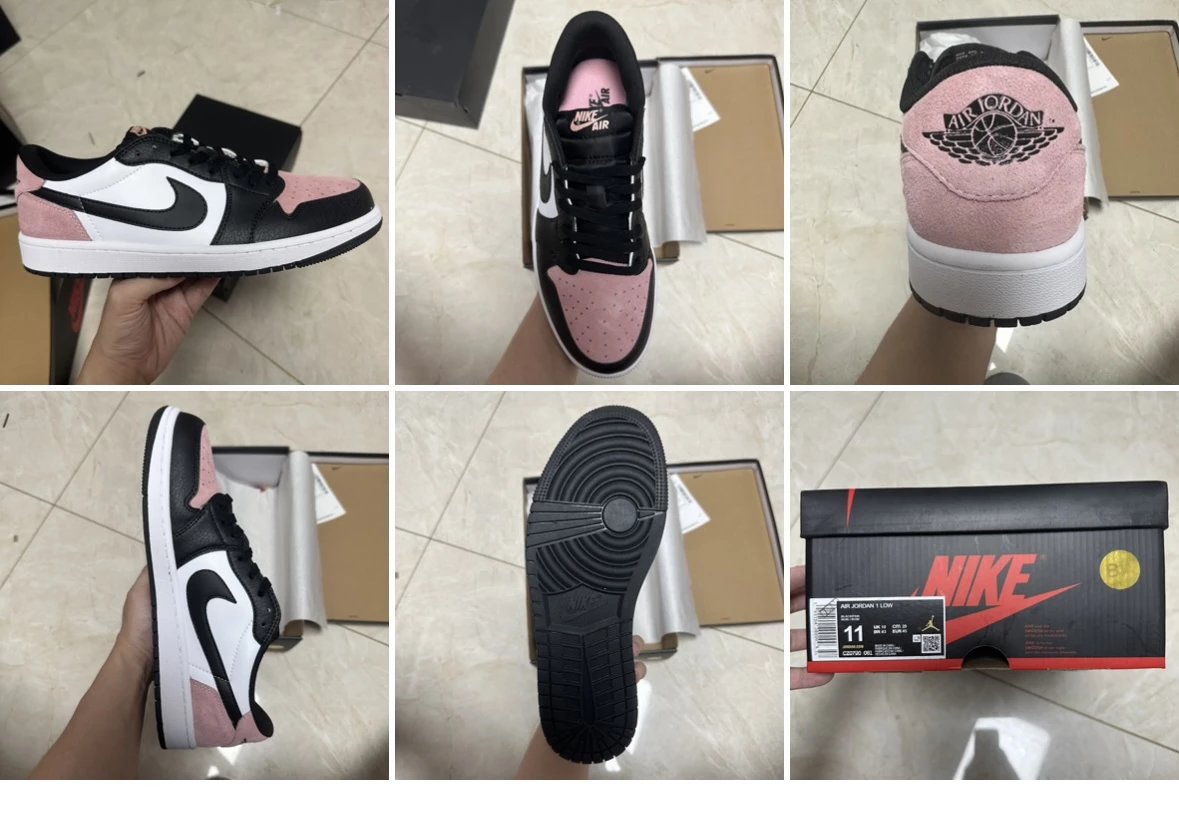 BA batch Air jordan 1 black powder Low