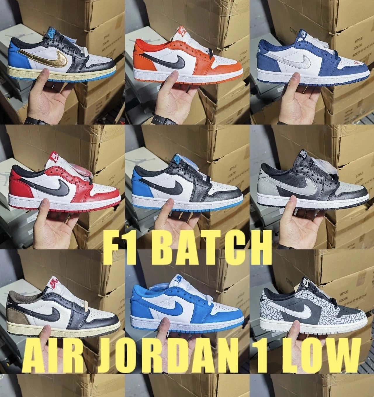 F1 batch Air jordan 1 low Color Matching, factory direct sales, wholesale private chat