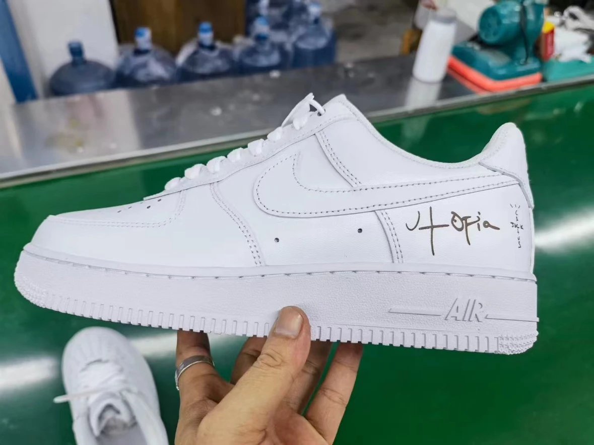 Travis Scott x Nike Air Force 1 Low Utopia TS Joint Air Force One Pure White Low Top