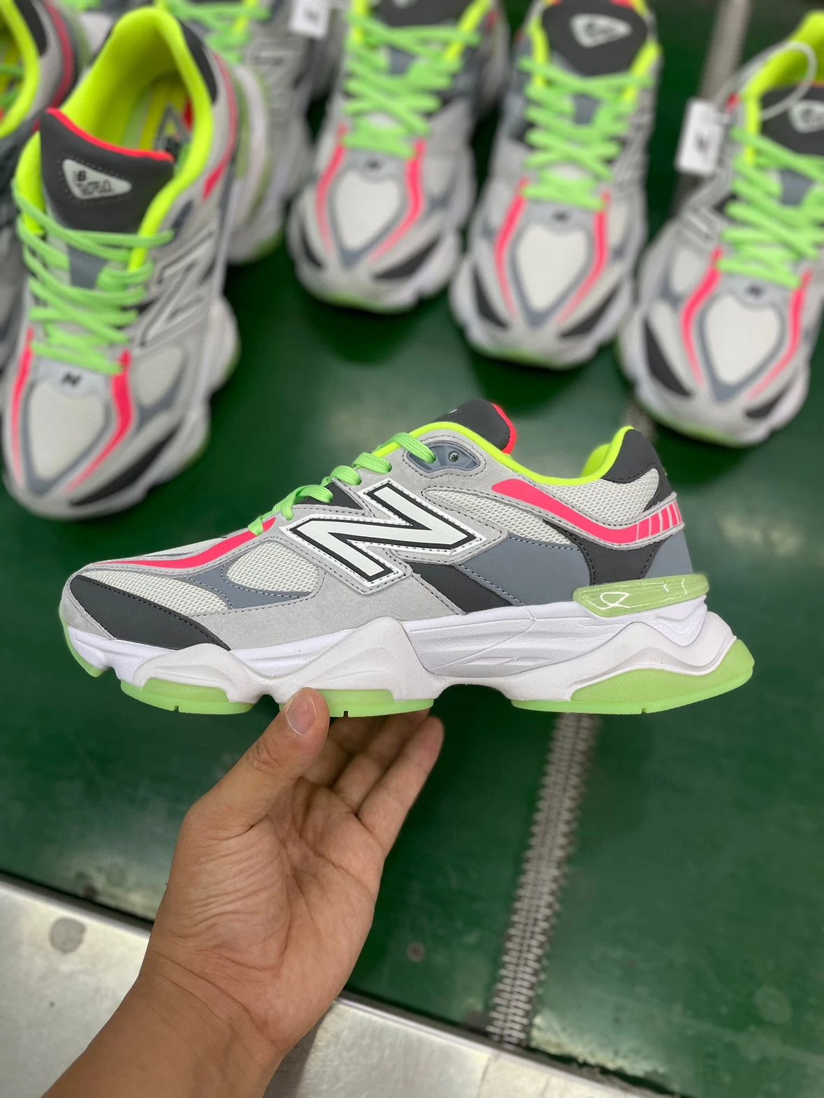 Top NB 9060 DGG white color green