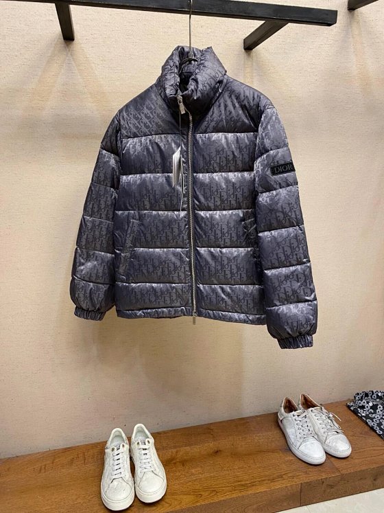 Dior Monogram All-Over Print Down Jacket