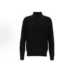 thumbnail for Two pieces 95% off, four pieces 90% off, pony black wool cable polo black sticky wool is a common disease, mind not shooting, 100% wool 5×5 cable flower, Basulan craft, Bailingda embroidery