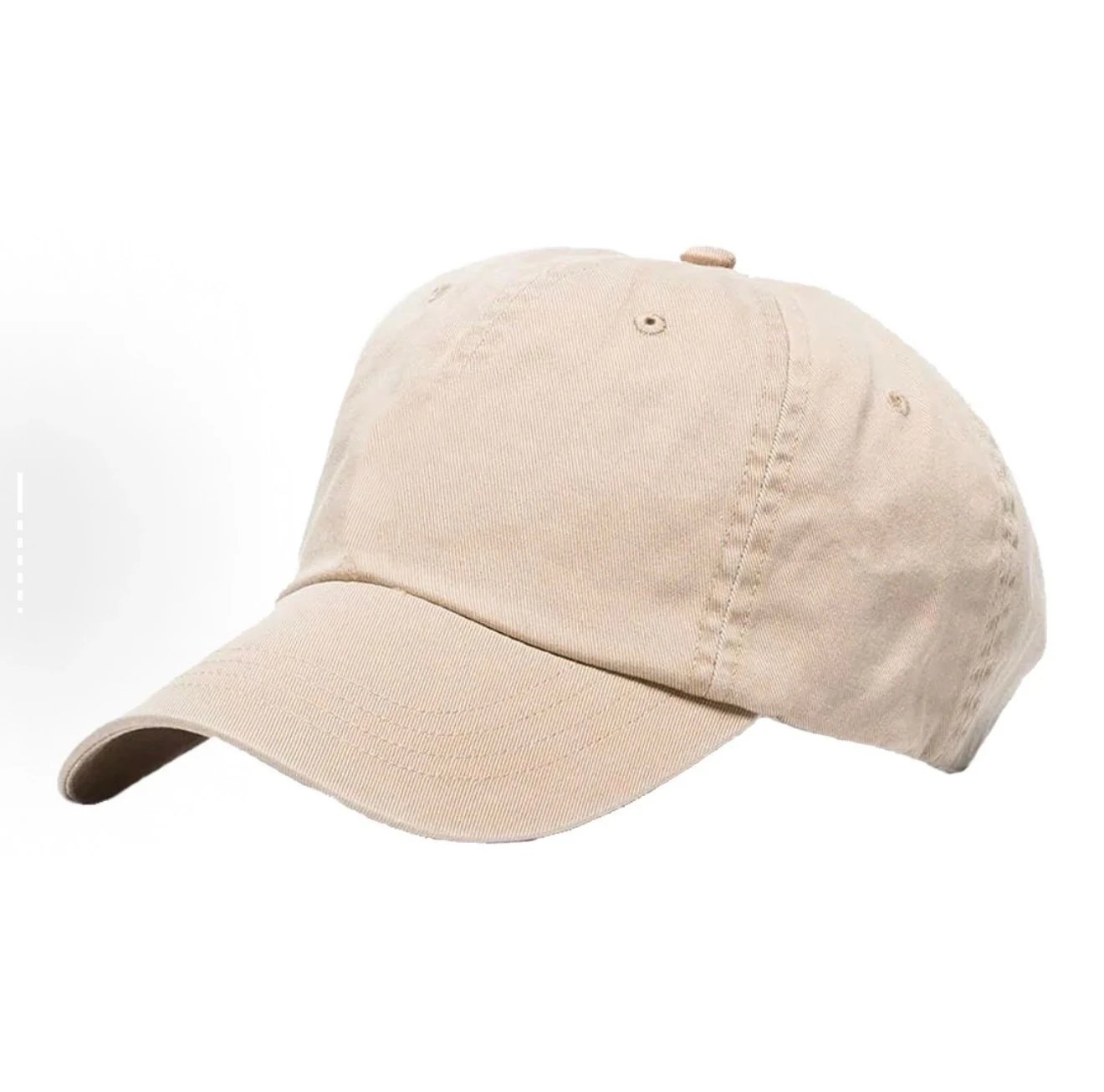 Original Factory Fabric / Beige Navy Blue Label Baseball Cap / Bernina Embroidery / Complete Hardware Custom Mold / Commute Essential