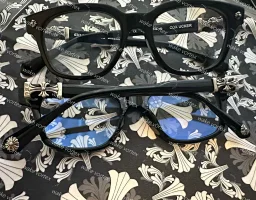 thumbnail for [Wake Vortex] [8.15 Listing In Stock] CH Long Cross Black Frame Glasses
