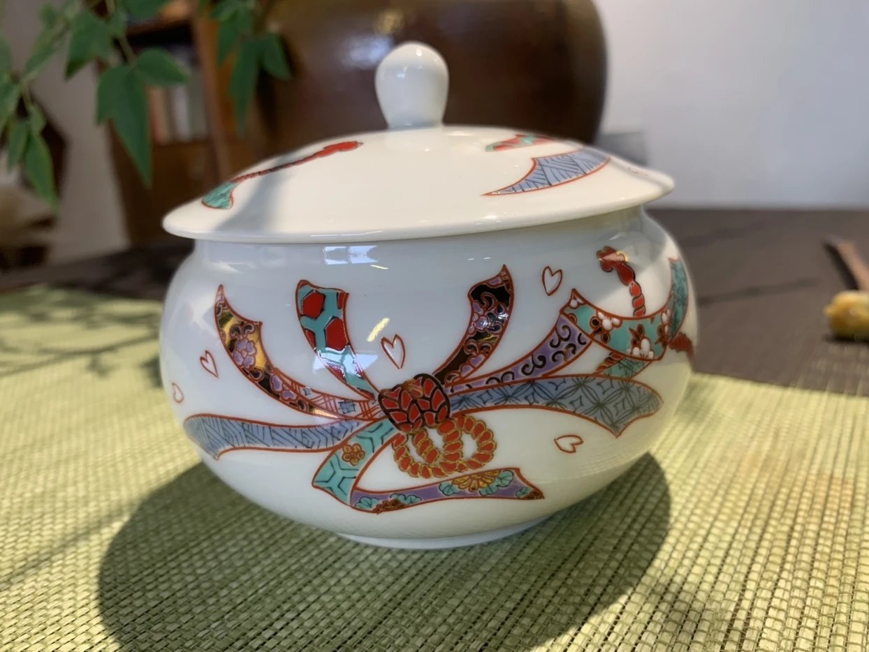 日本有田烧名家作茶叶罐