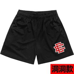 thumbnail for EE casual shorts fitness muscular men sports quarter pants mesh breathable knee basketball pants