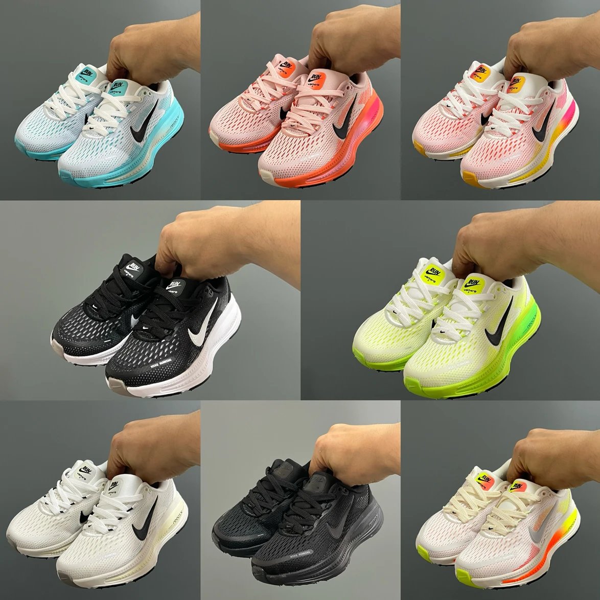 Nike Vomero 18 Kids Running Shoes - High Quality, Lightweight Cushioned Mesh Sneakers for Baby, Toddler, Boys & Girls, Breathable Summer Casual Sports Shoes