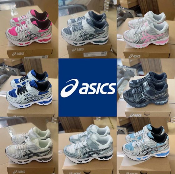 New ASICS Kids' Shoes - Gel-Kayano K14 Onitsuka Tiger Velcro Athletic Sneakers - Breathable Mesh Children's Running Shoes