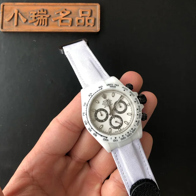 【AET 定制款】白色陶瓷壳迪通拿，4130机芯