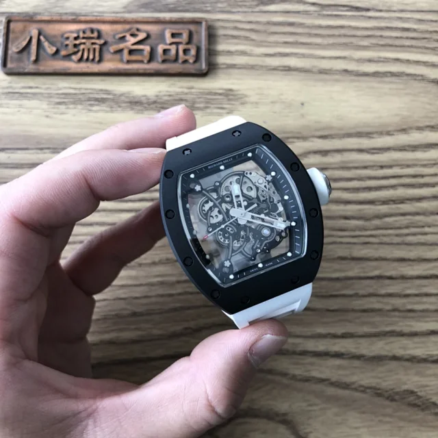 【定制款】理查德米勒RM055亚洲纪念款，黑白双拼陶瓷，擒纵轮可动