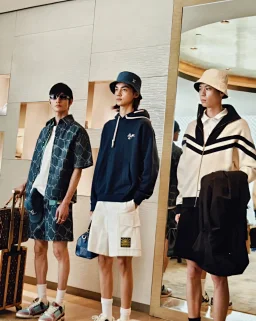thumbnail for Cola White Cavalry Twill PontNeuf Embroidered Cargo Shorts (Issued within 5 days of stock, the next day for non-members)