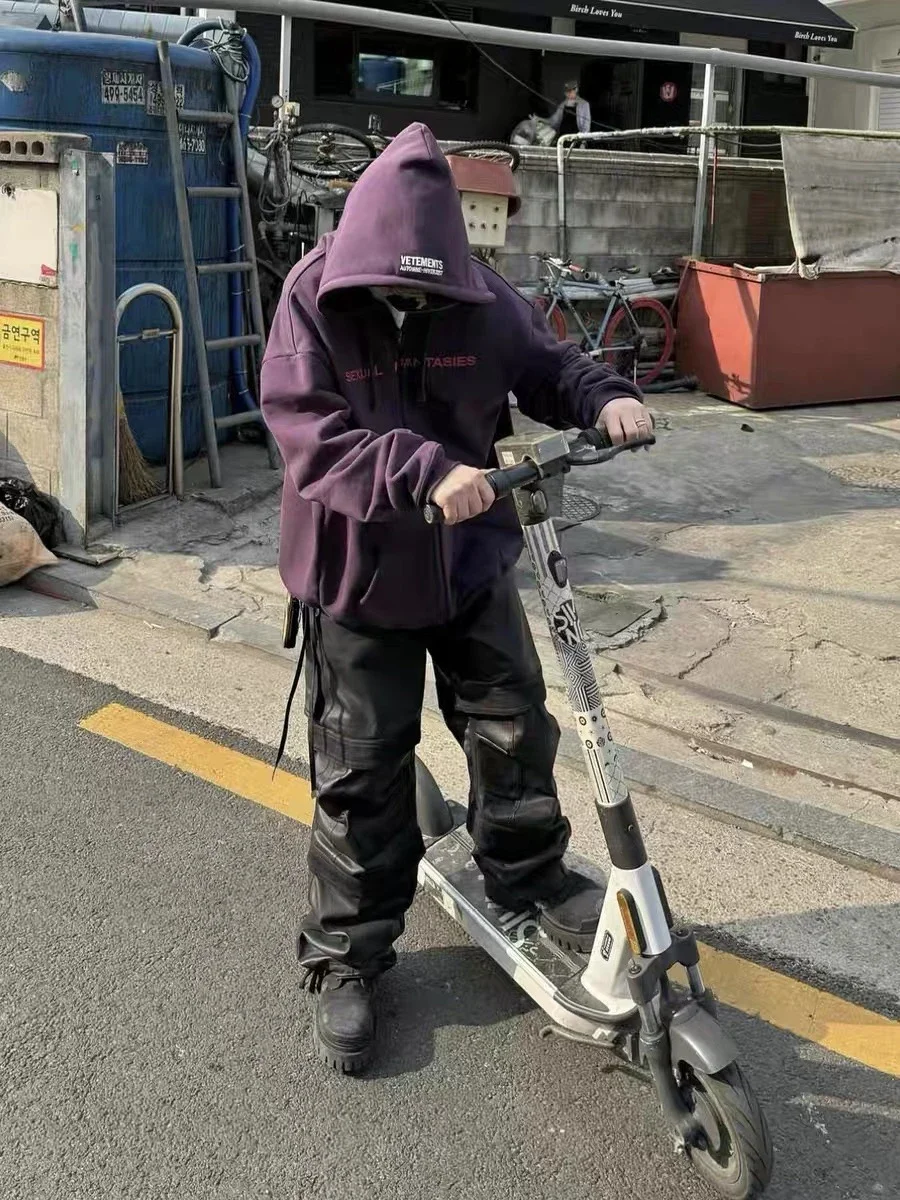 Vetements Purple Hoo