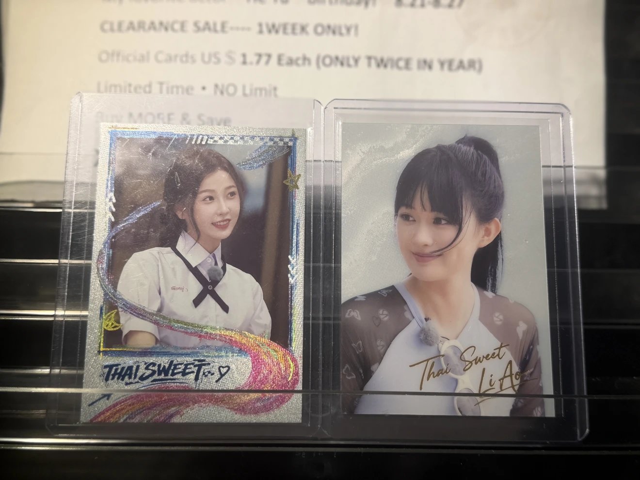 Esther Yu "Thai Sweet" Solo Woven Card 708/1314 + Li Ao "Speed and Love" Nana Woven Card 231/800 | +