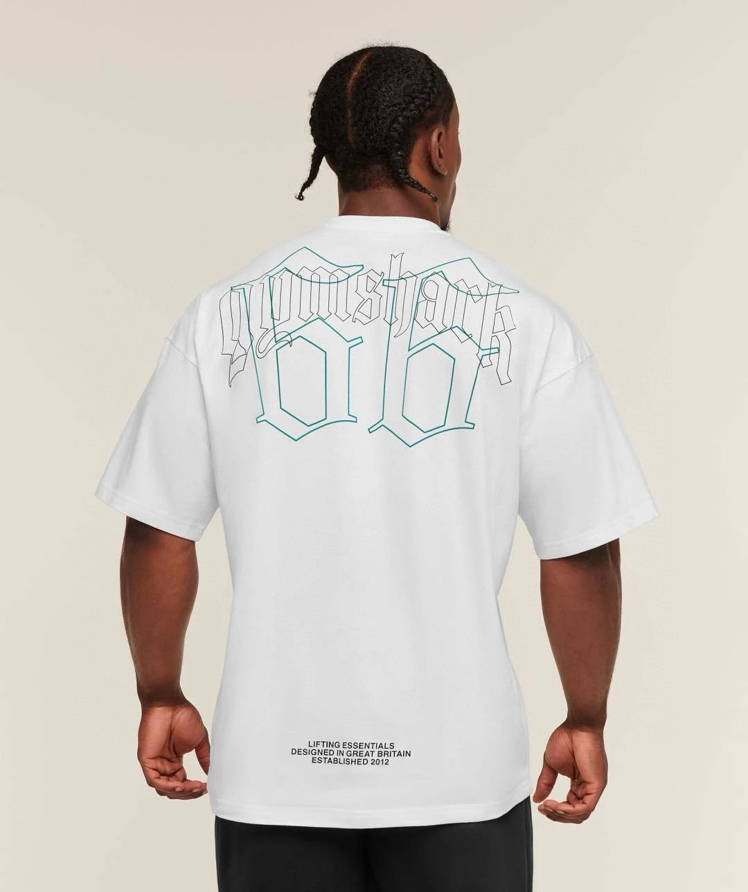 Gymshark Outline Graphic T-Shirt, Diverse Styles, Unique Patterns, Cotton Short-Sleeve T-Shirt