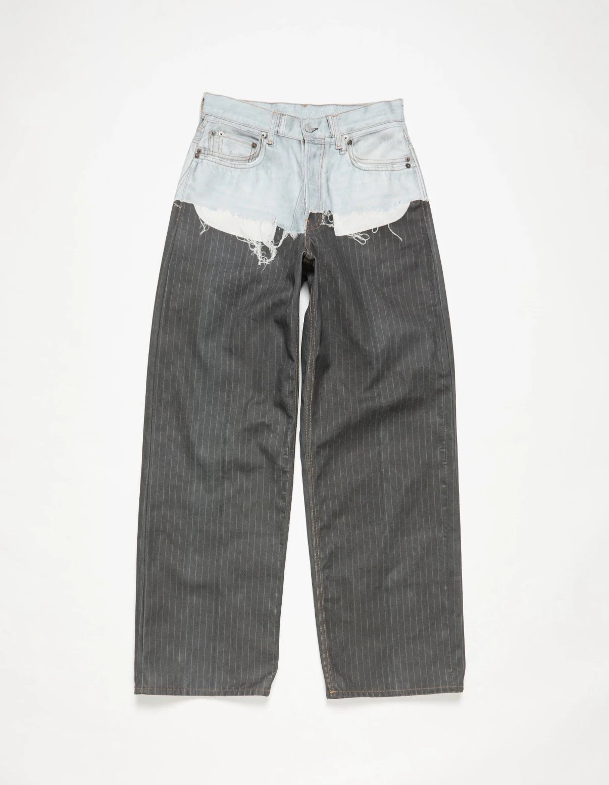 AC SS 26 Print False Two-Piece Striped Trousers