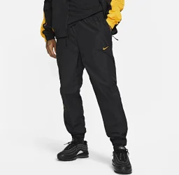 thumbnail for Collaboration Metallic Nylon Woven Pleated Mesh Panelled Zippered Leggings 12034